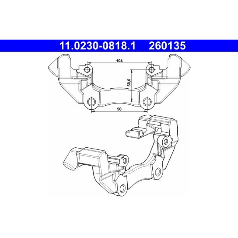 Halter, Bremssattel 11.0230-0818.1