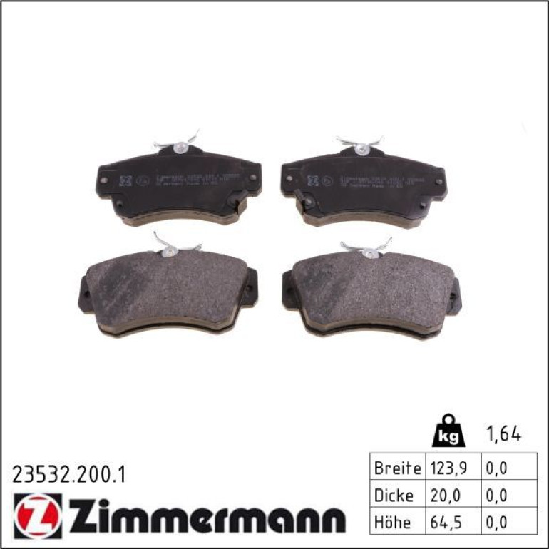 Bremsbelagsatz, Scheibenbremse 23532.200.1 Bremsbelagsatz, Scheibenbremse 23532.200.1