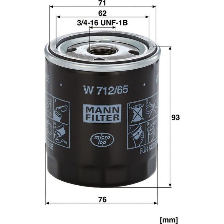 Ölfilter W 712/65 Ölfilter W 712/65