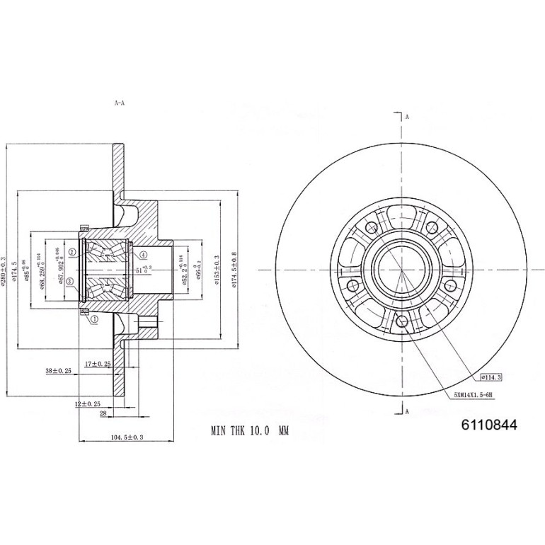 Bremsscheibe 6110844