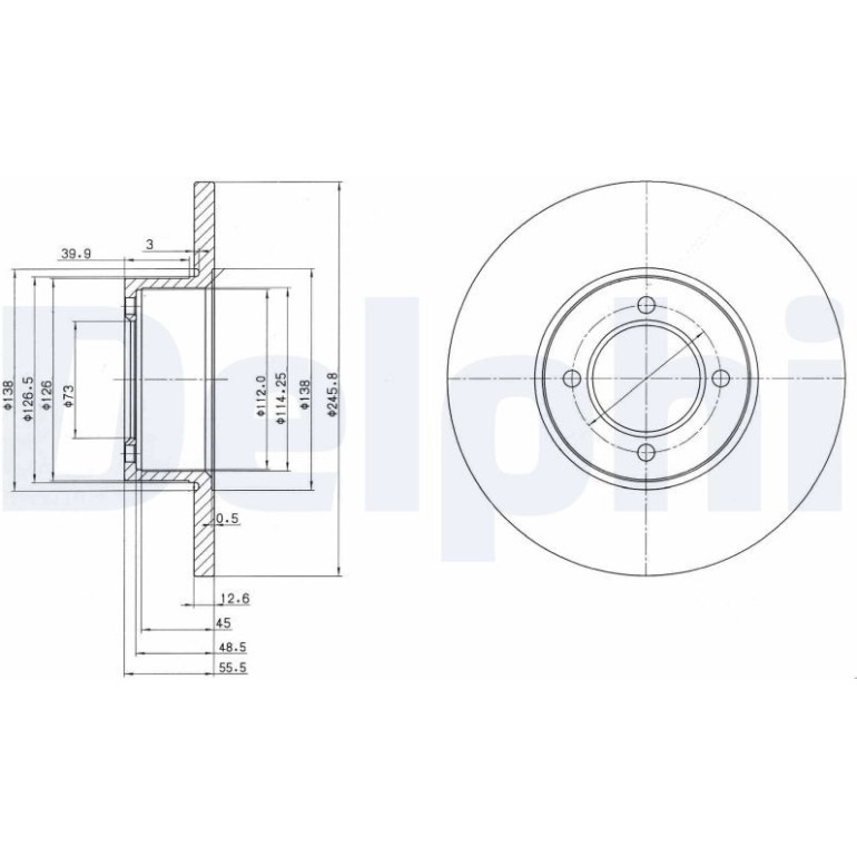 Bremsscheibe BG2069 Bremsscheibe BG2069