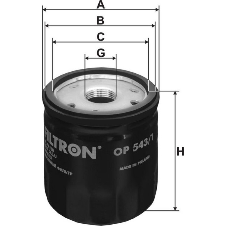 FILTRON OP 543/1 Ölfilter M22x1.5, Anschraubfilter FILTRON OP 543/1 Ölfilter M22x1.5, Anschraubfilter