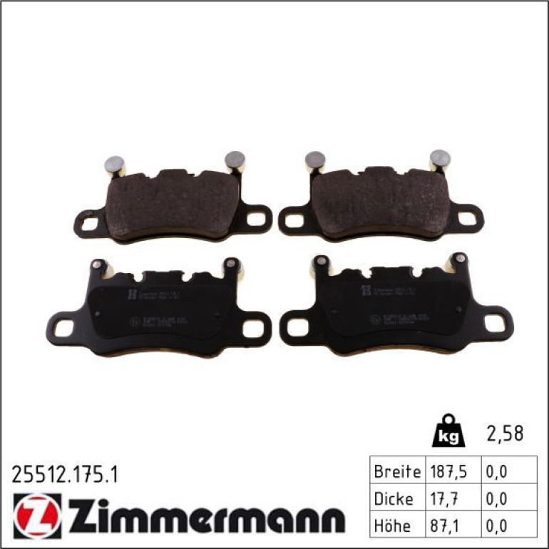 Bremsbelagsatz, Scheibenbremse 25512.175.1 Bremsbelagsatz, Scheibenbremse 25512.175.1