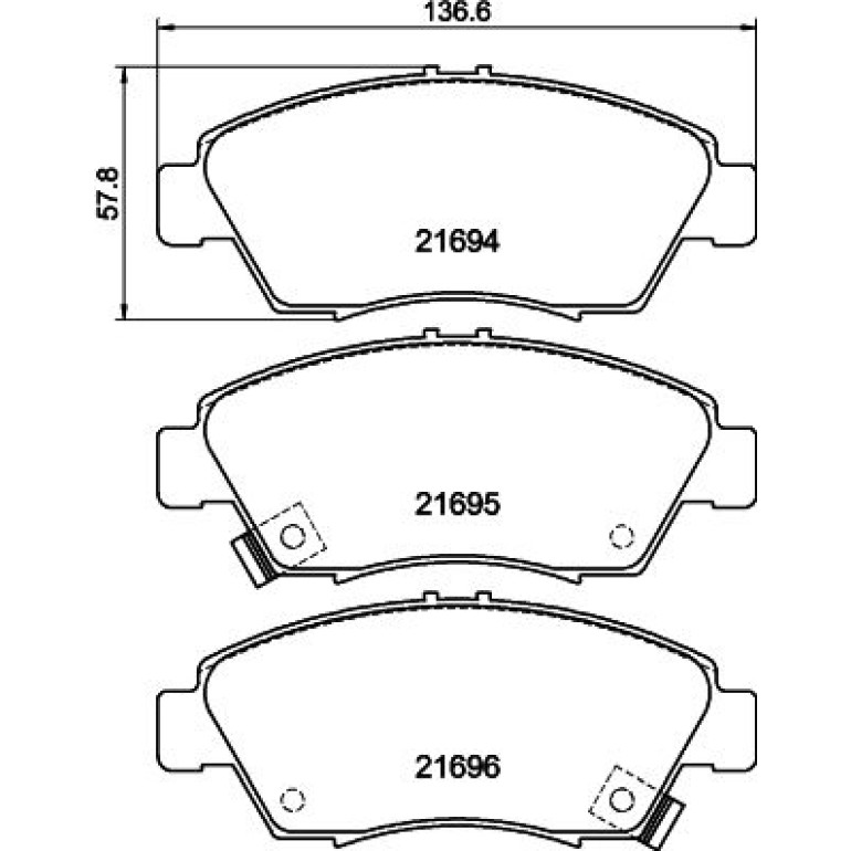 Bremsbelagsatz, Scheibenbremse 8DB 355 016-461 Bremsbelagsatz, Scheibenbremse 8DB 355 016-461