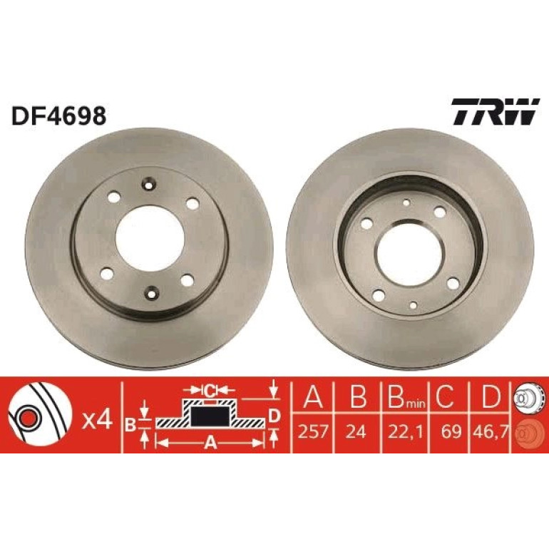 Bremsscheibe DF4698 Bremsscheibe DF4698