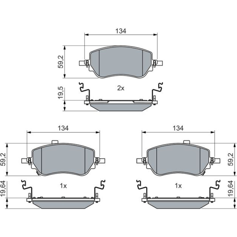 Bremsbelagsatz, Scheibenbremse 0 986 460 015 Bremsbelagsatz, Scheibenbremse 0 986 460 015