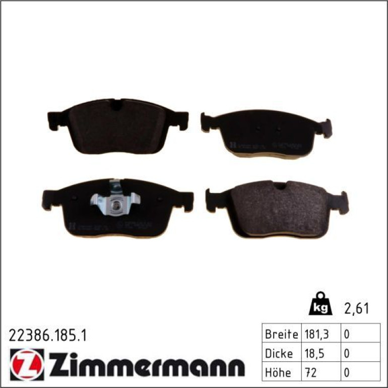 Bremsbelagsatz, Scheibenbremse 22386.185.1 Bremsbelagsatz, Scheibenbremse 22386.185.1
