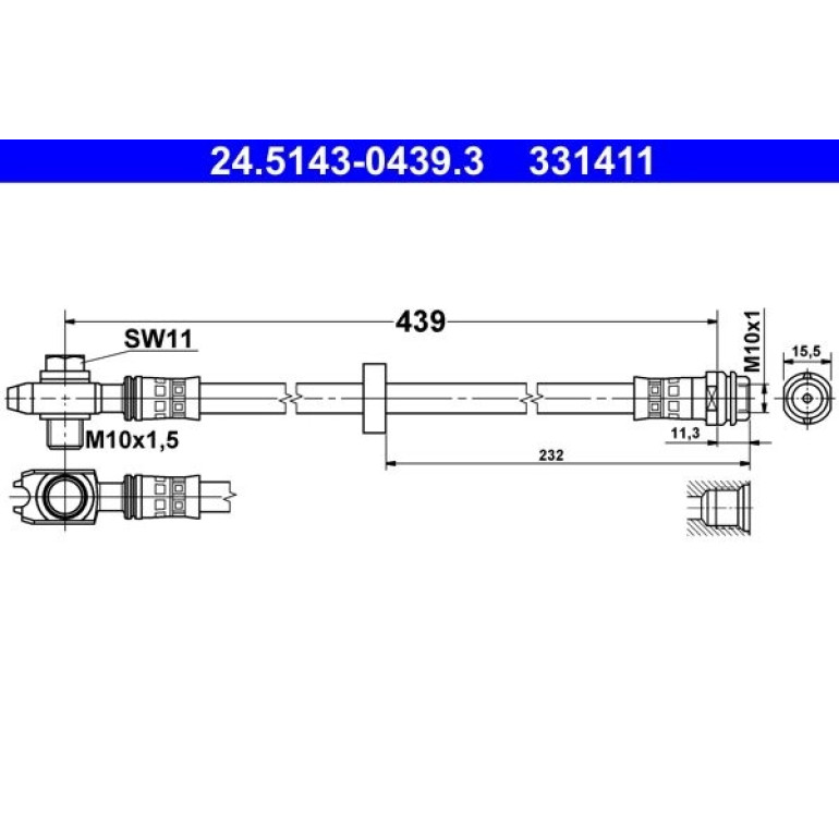 Bremsschlauch 24.5143-0439.3 Bremsschlauch 24.5143-0439.3