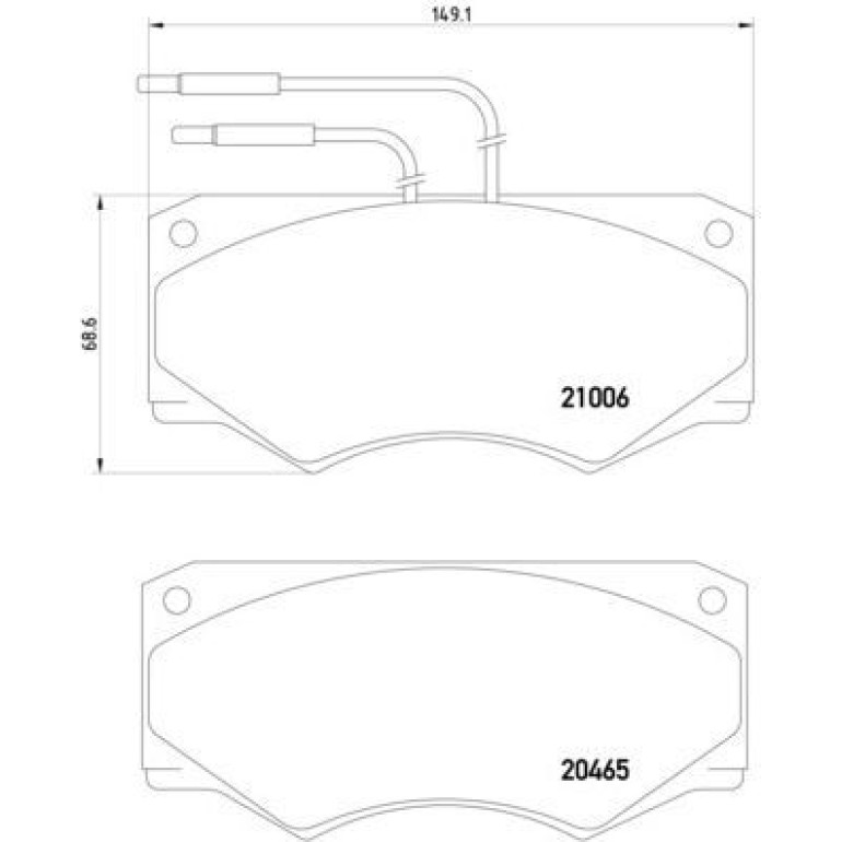 Bremsbelagsatz, Scheibenbremse P A6 002 Bremsbelagsatz, Scheibenbremse P A6 002