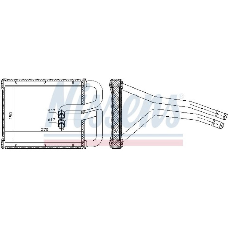 Wärmetauscher, Innenraumheizung 77642 Wärmetauscher, Innenraumheizung 77642