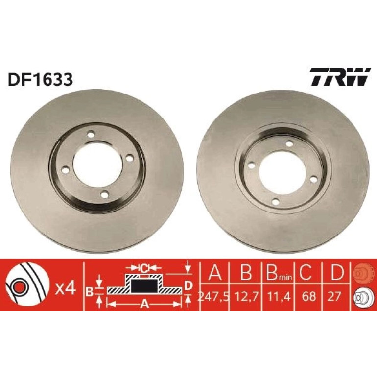 Bremsscheibe DF1633 Bremsscheibe DF1633