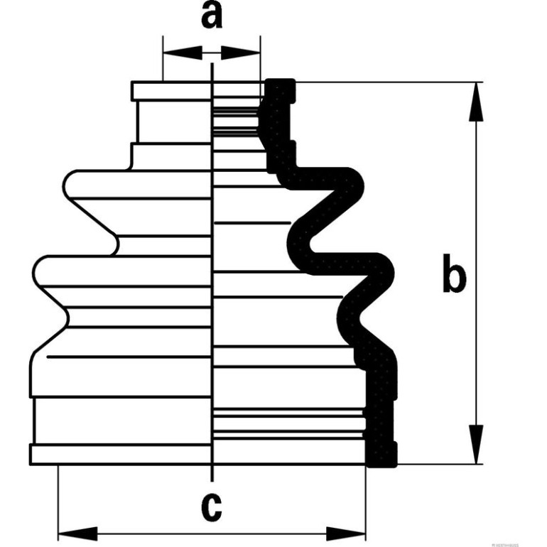 Faltenbalgsatz, Antriebswelle J2867014
