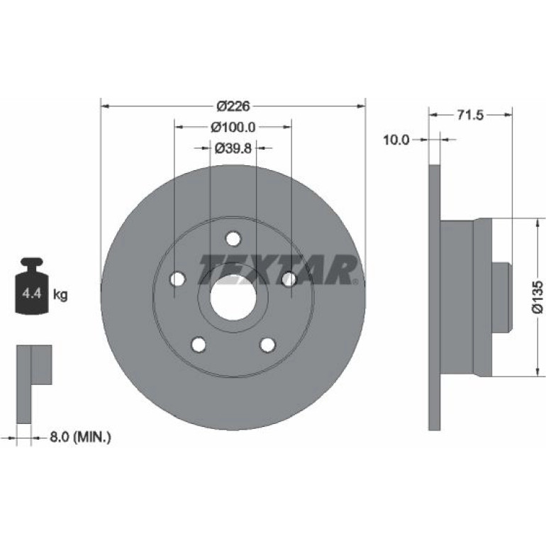 Bremsscheibe 92057200 Bremsscheibe 92057200