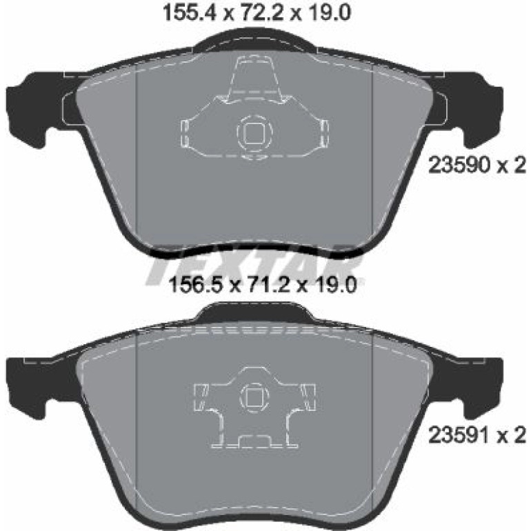 Bremsbelagsatz, Scheibenbremse 2359001