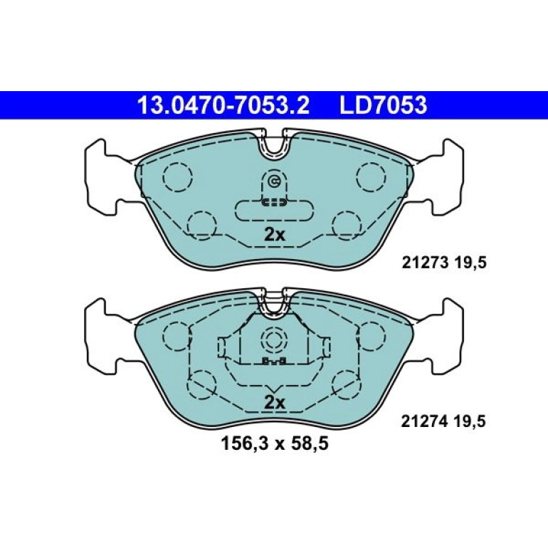 Bremsbelagsatz, Scheibenbremse 13.0470-7053.2 Bremsbelagsatz, Scheibenbremse 13.0470-7053.2
