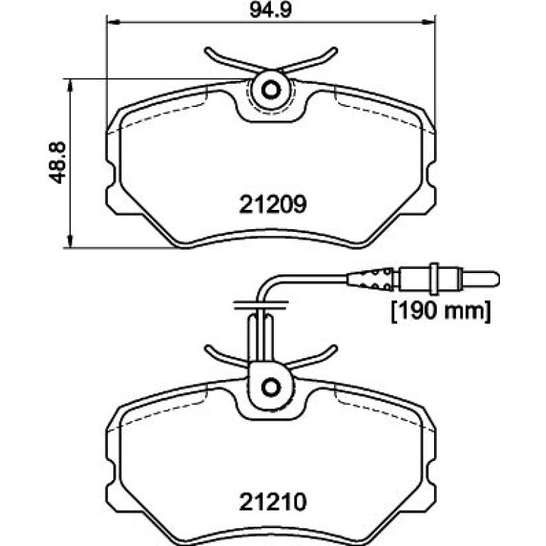 Bremsbelagsatz, Scheibenbremse 8DB 355 017-741