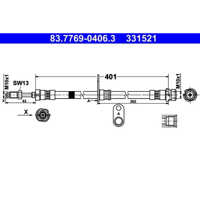Bremsschlauch 83.7769-0406.3 Bremsschlauch 83.7769-0406.3