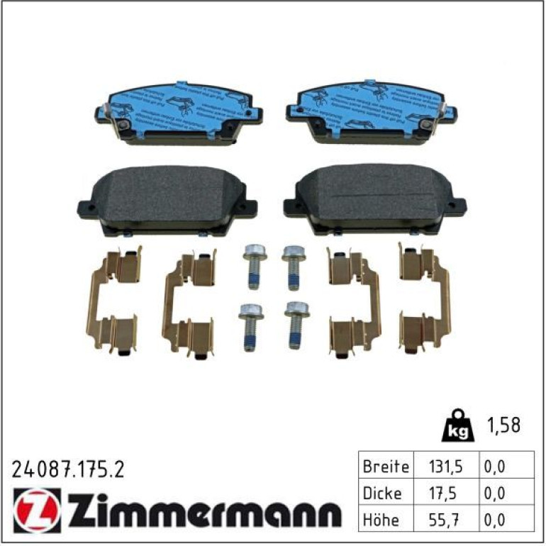 Bremsbelagsatz, Scheibenbremse 24087.175.2 Bremsbelagsatz, Scheibenbremse 24087.175.2