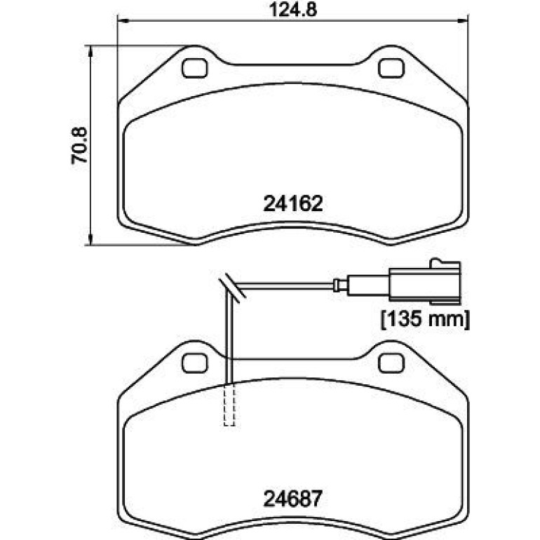 Bremsbelagsatz, Scheibenbremse 8DB 355 014-061 Bremsbelagsatz, Scheibenbremse 8DB 355 014-061