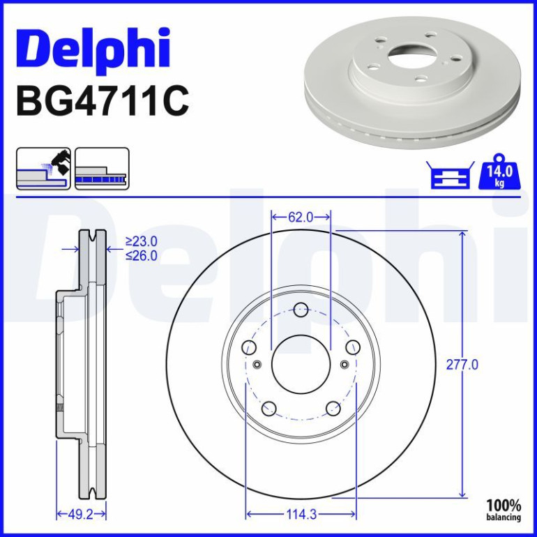 Bremsscheibe BG4711C Bremsscheibe BG4711C