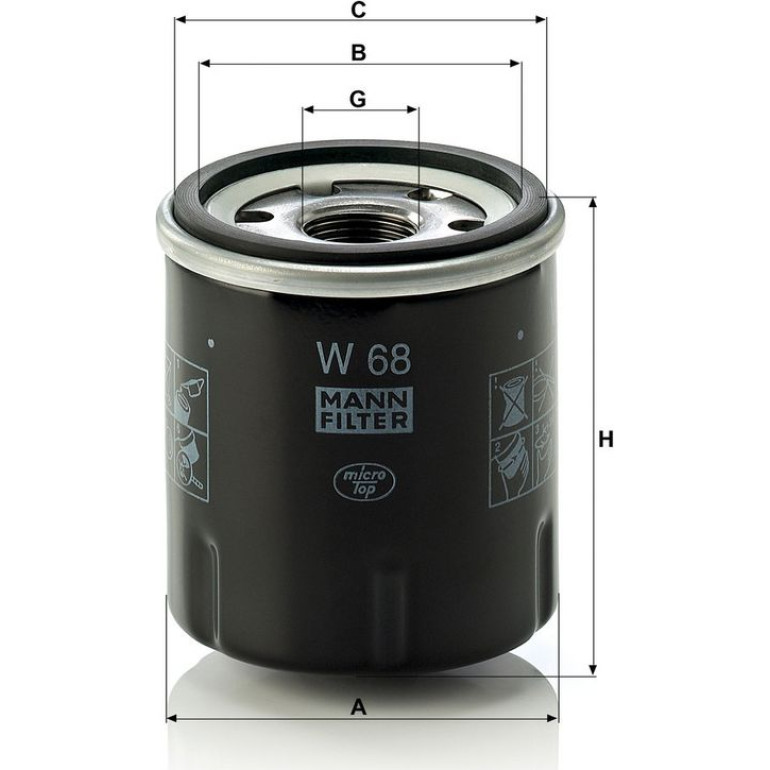 Ölfilter W 68