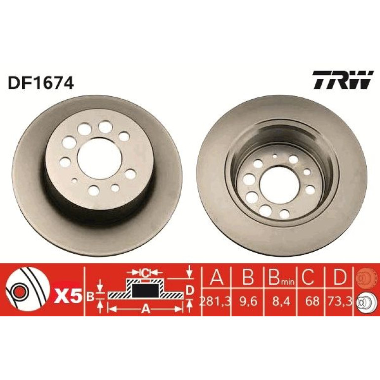 Bremsscheibe DF1674 Bremsscheibe DF1674