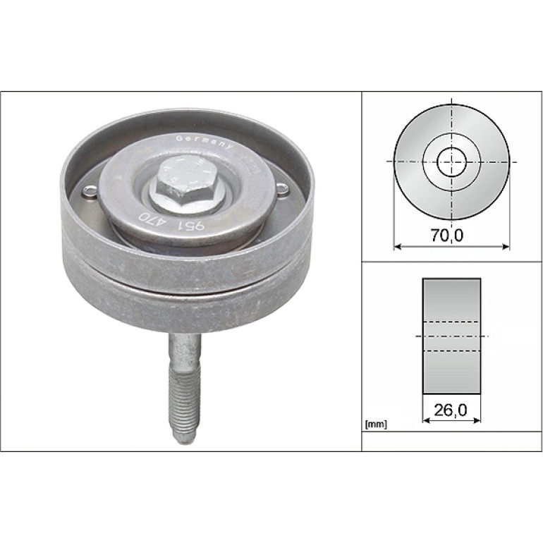 Umlenk-/Führungsrolle, Keilrippenriemen 532 0596 10 Umlenk-/Führungsrolle, Keilrippenriemen 532 0596 10