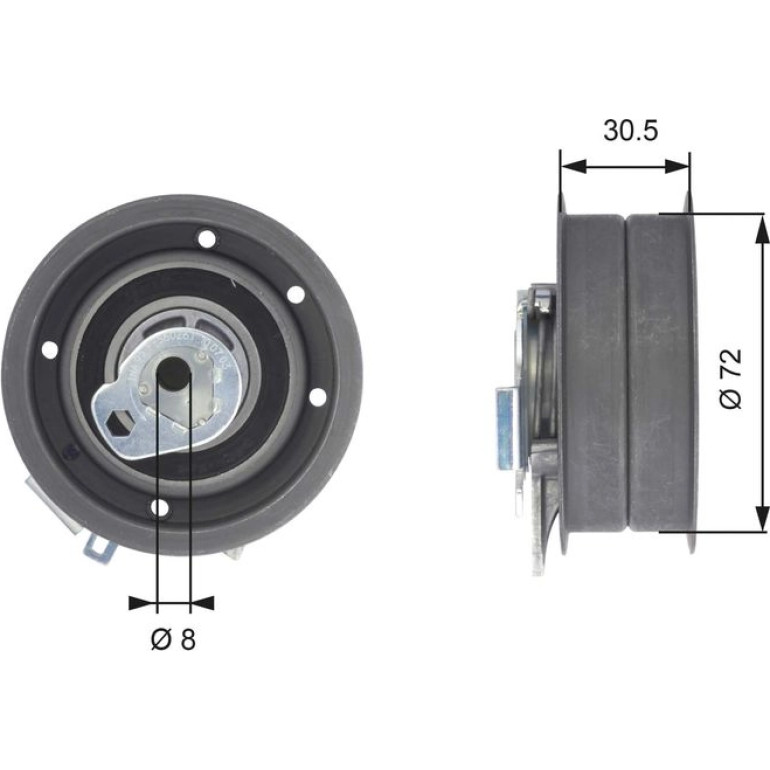 Spannrolle, Zahnriemen T43010 Spannrolle, Zahnriemen T43010