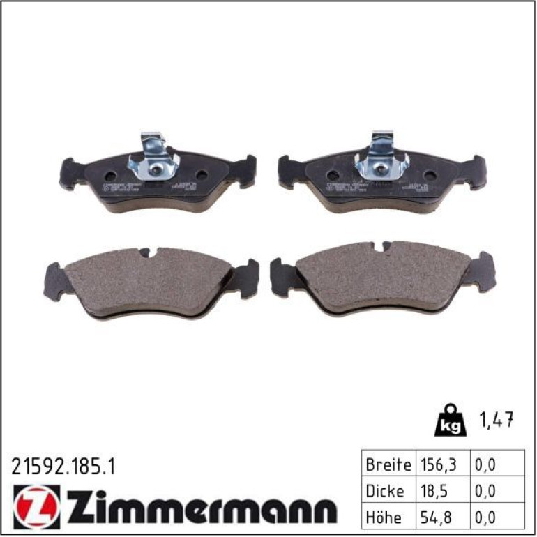 Bremsbelagsatz, Scheibenbremse 21592.185.1 Bremsbelagsatz, Scheibenbremse 21592.185.1