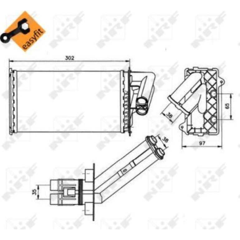 Wärmetauscher, Innenraumheizung 50577 Wärmetauscher, Innenraumheizung 50577