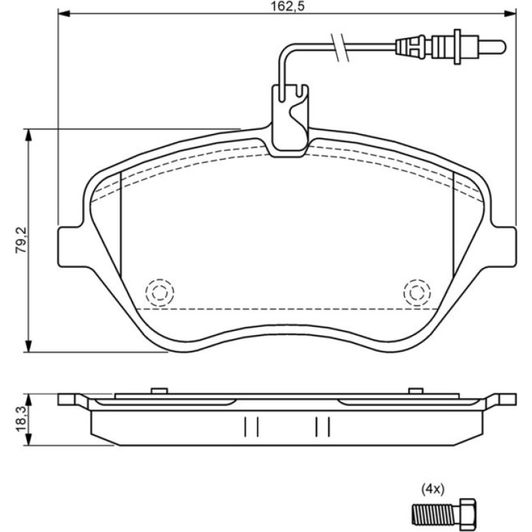 Bremsbelagsatz, Scheibenbremse 0 986 494 098 Bremsbelagsatz, Scheibenbremse 0 986 494 098