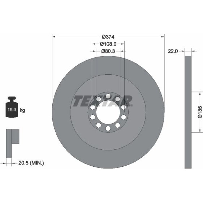 Bremsscheibe 93015500 Bremsscheibe 93015500