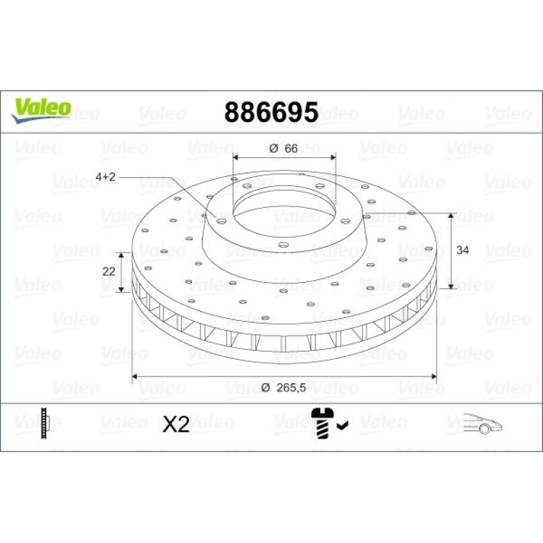 Bremsscheibe 886695 Bremsscheibe 886695