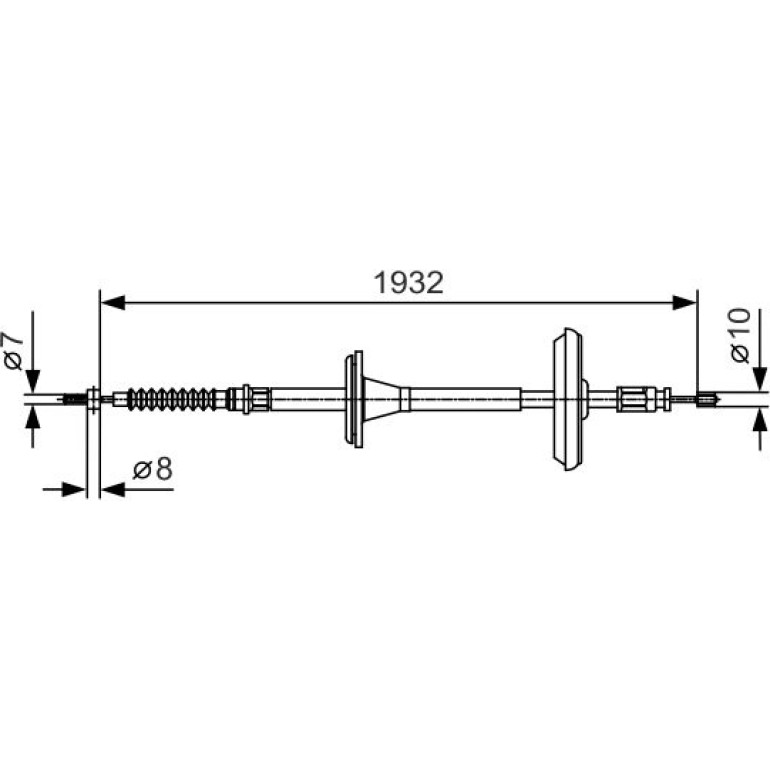 Seilzug, Feststellbremse 1 987 482 021 Seilzug, Feststellbremse 1 987 482 021