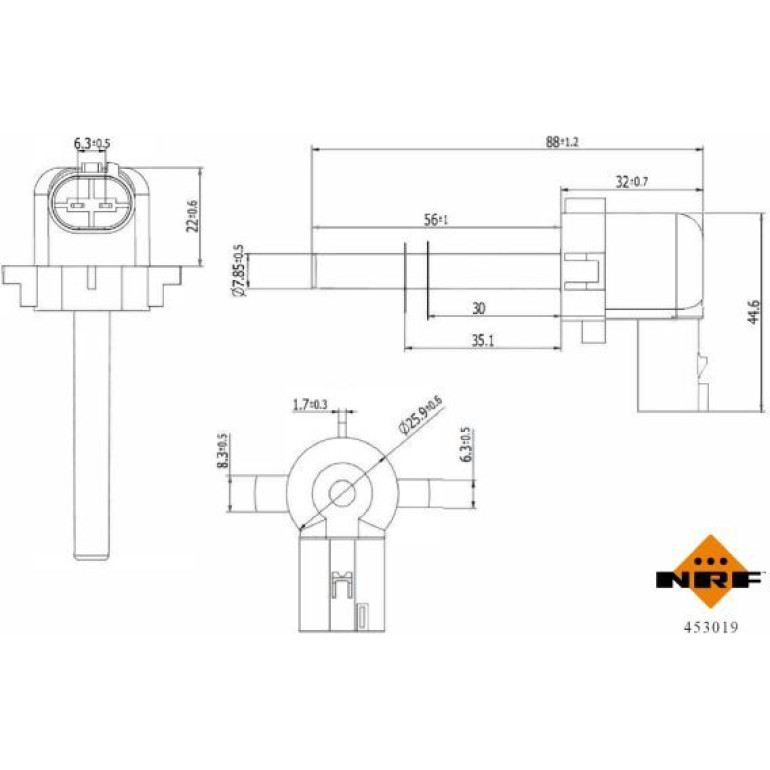 Sensor, Kühlmittelstand 453019 Sensor, Kühlmittelstand 453019