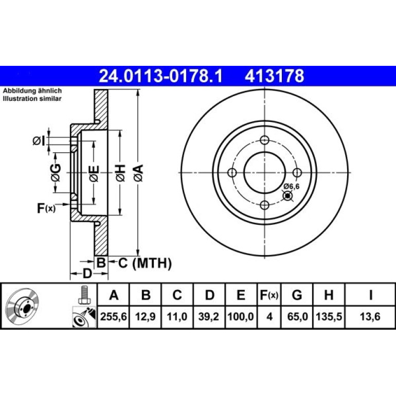 Bremsscheibe 24.0113-0178.1