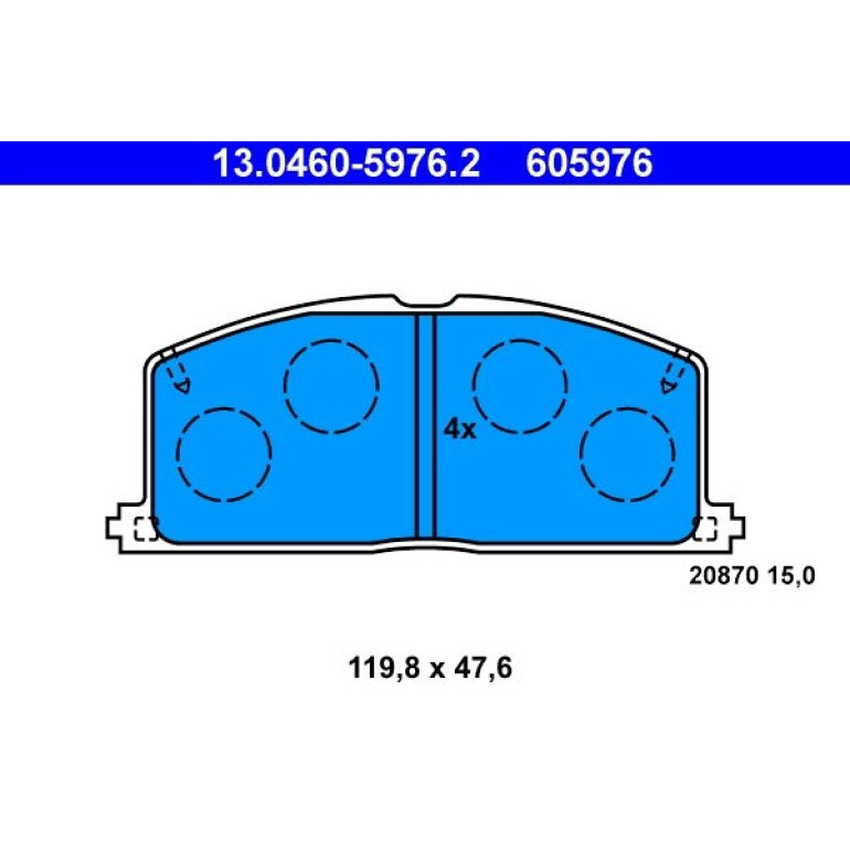 Bremsbelagsatz, Scheibenbremse 13.0460-5976.2 Bremsbelagsatz, Scheibenbremse 13.0460-5976.2
