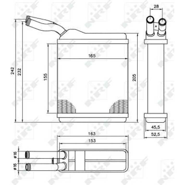 Wärmetauscher, Innenraumheizung 52134 Wärmetauscher, Innenraumheizung 52134