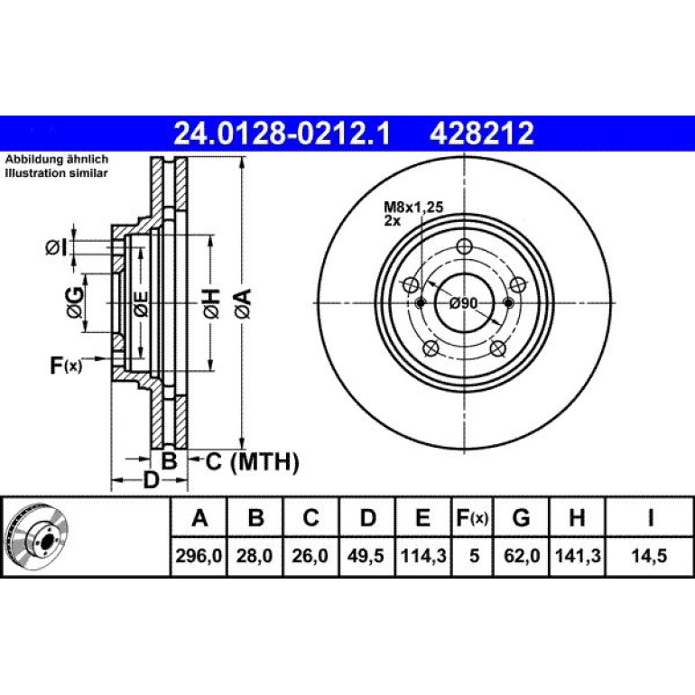 Bremsscheibe 24.0128-0212.1