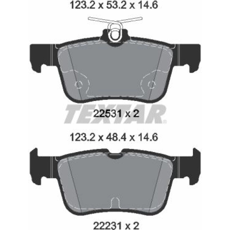 TEXTAR 2253105 Bremsbeläge TEXTAR 2253105 Bremsbeläge
