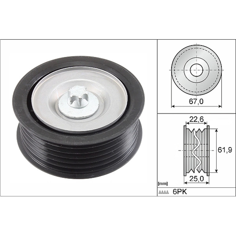 Umlenk-/Führungsrolle, Keilrippenriemen 532 0866 10 Umlenk-/Führungsrolle, Keilrippenriemen 532 0866 10