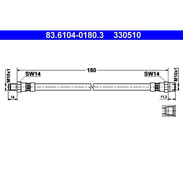 Bremsschlauch 83.6104-0180.3 Bremsschlauch 83.6104-0180.3