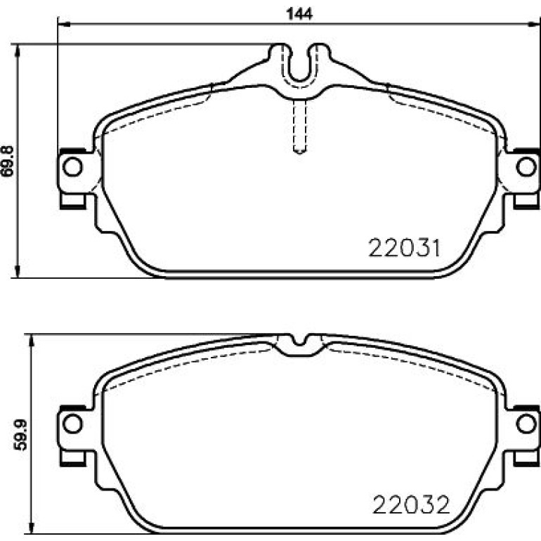 Bremsbelagsatz, Scheibenbremse 8DB 355 021-551 Bremsbelagsatz, Scheibenbremse 8DB 355 021-551