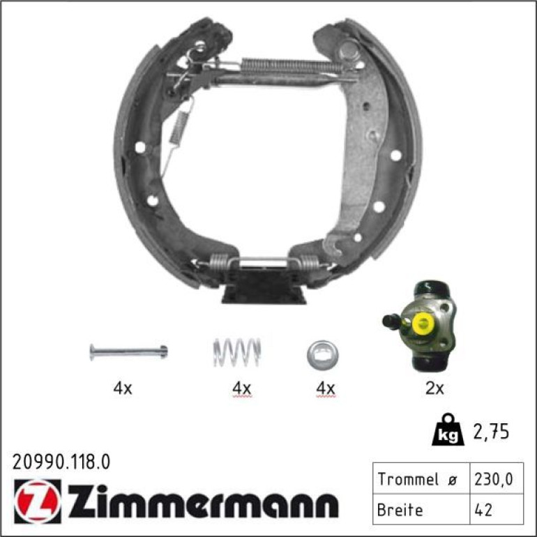 Bremsbackensatz 20990.118.0
