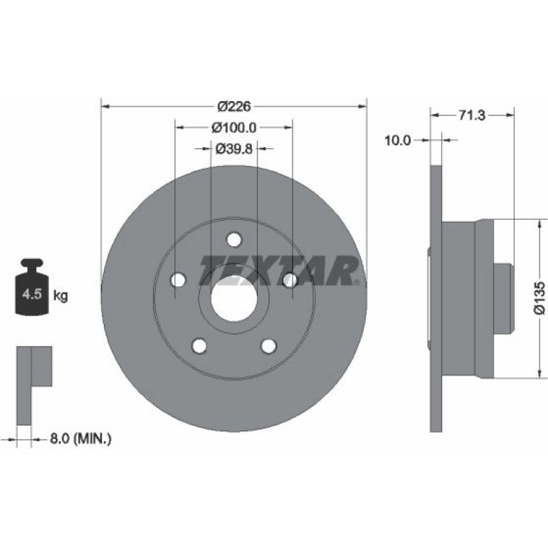 Bremsscheibe 92153800 Bremsscheibe 92153800