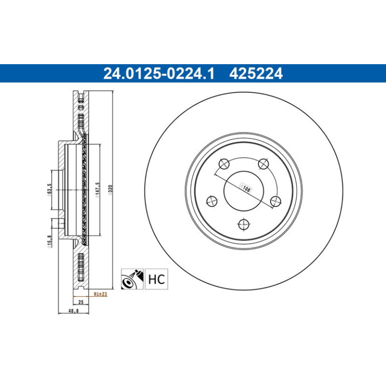 Bremsscheibe 24.0125-0224.1