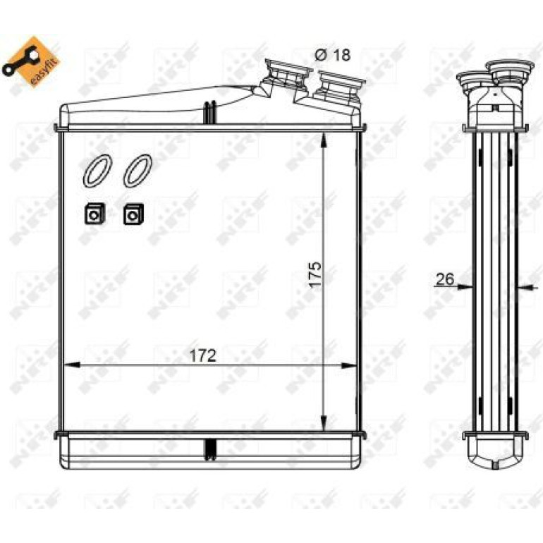 Wärmetauscher, Innenraumheizung 54340 Wärmetauscher, Innenraumheizung 54340