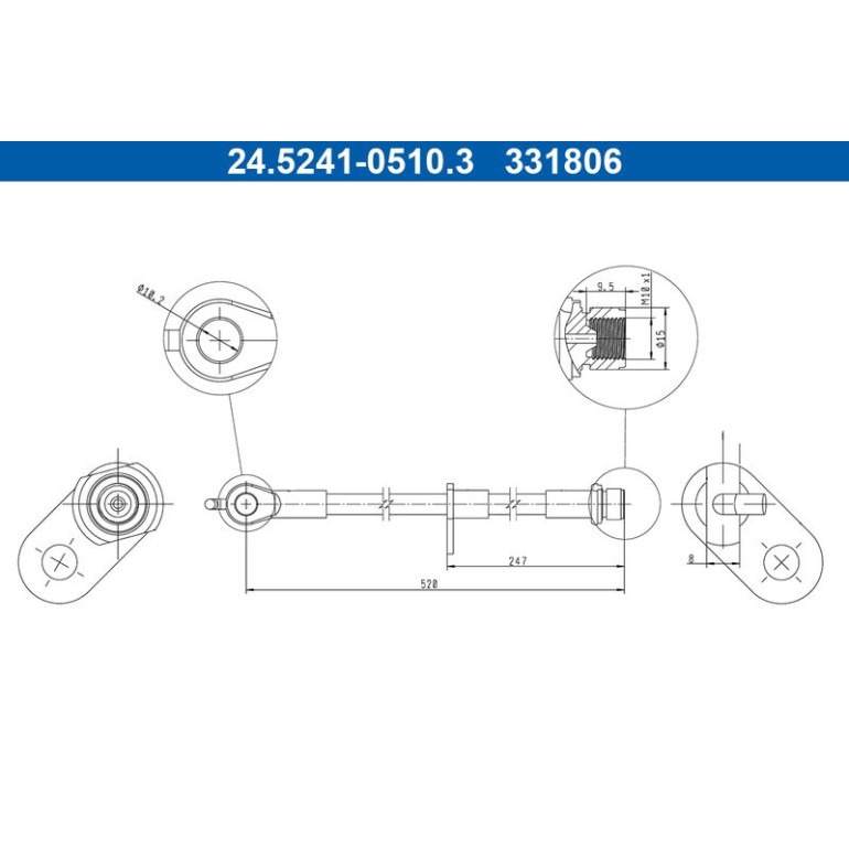 Bremsschlauch 24.5241-0510.3 Bremsschlauch 24.5241-0510.3