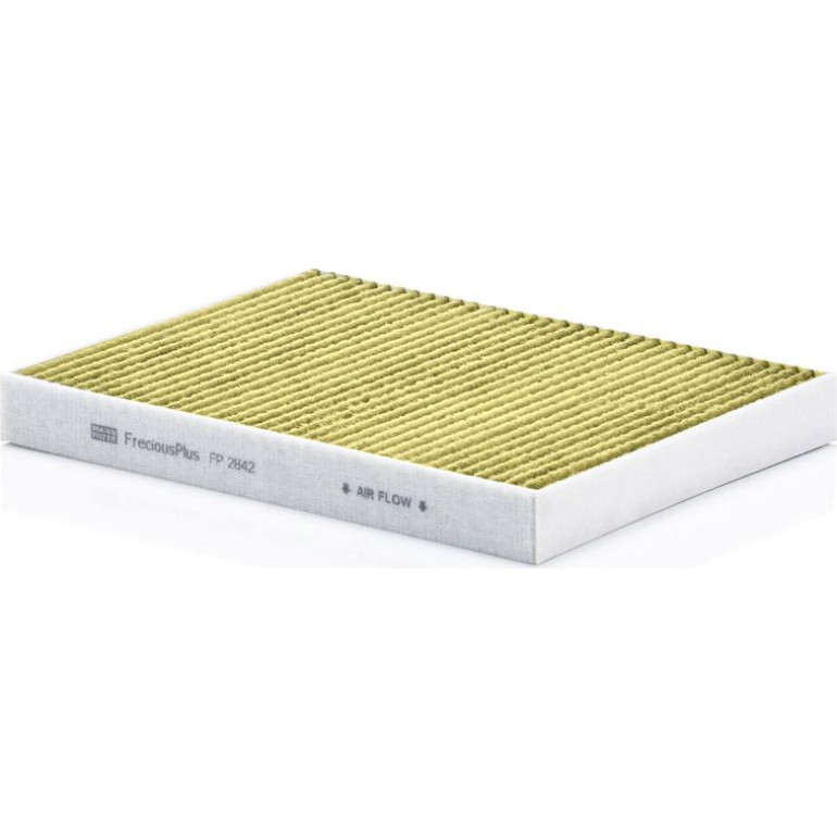 MANN-FILTER FP 2842 Innenraumfilter FreciousPlus Aktivkohlefilter mit Polyphenol, antibakteriell, Feinstaubfilter (PM 2.5)