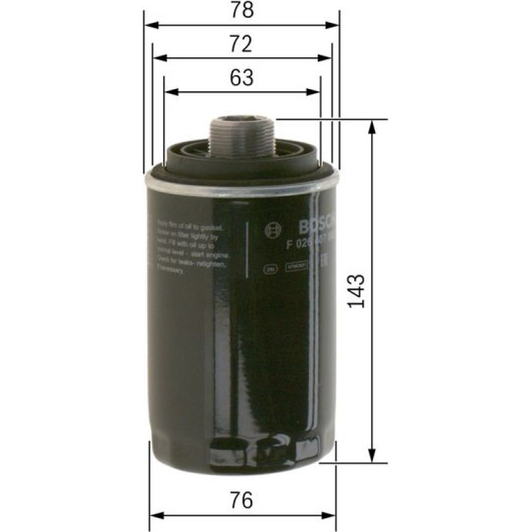 BOSCH F 026 407 080 Ölfilter BOSCH F 026 407 080 Ölfilter